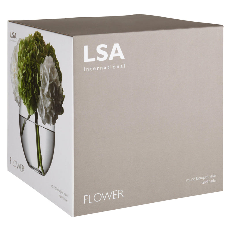 LSA International Globe Vase Clear H22cm, UK version