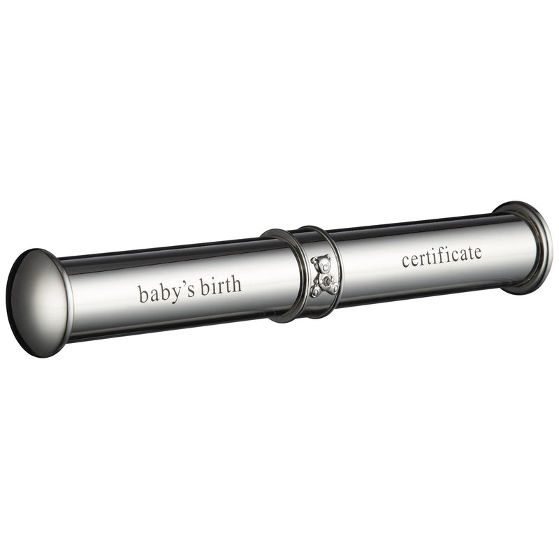 Silver Birth Certificate Holder