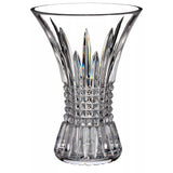 Waterford crystal diamond cut vase in clear, 20cm height (British brand)