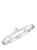 Jools by Jenny Brown cubic zirconia overlapping bangle silver (British brand)