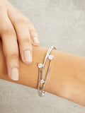 Jools by Jenny Brown cubic zirconia overlapping bangle silver (British brand)