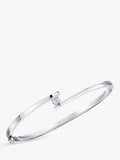 Jools by Jenny Brown silver cubic zirconia bangle (British brand)
