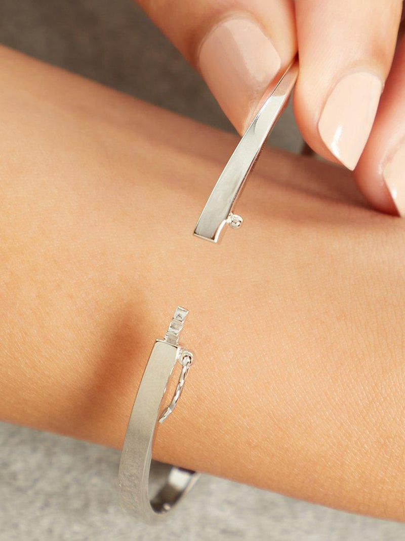 Jools by Jenny Brown silver cubic zirconia bangle (British brand)