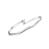 Jools by Jenny Brown silver cubic zirconia bangle (British brand)