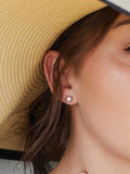Jools by Jenny Brown cubic zirconia stud earrings silver, imported from the UK