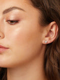 Jools by Jenny Brown cubic zirconia stud earrings silver, imported from the UK