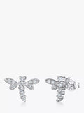 Jools by Jenny Brown dragonfly stud earrings with cubic zirconia (British brand)