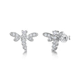 Jools by Jenny Brown dragonfly stud earrings with cubic zirconia (British brand)
