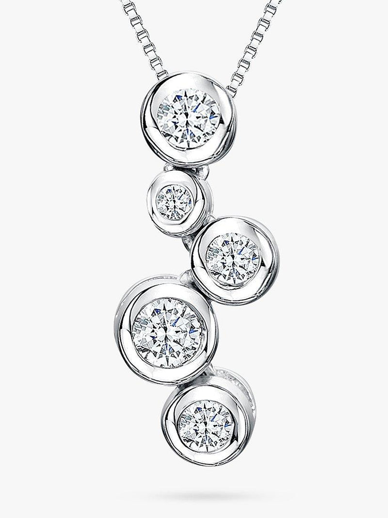 Jools by Jenny Brown cubic zirconia bubble pendant necklace (British brand)