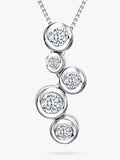 Jools by Jenny Brown 5 Cubic Zirconia Bubble Pendant Necklace