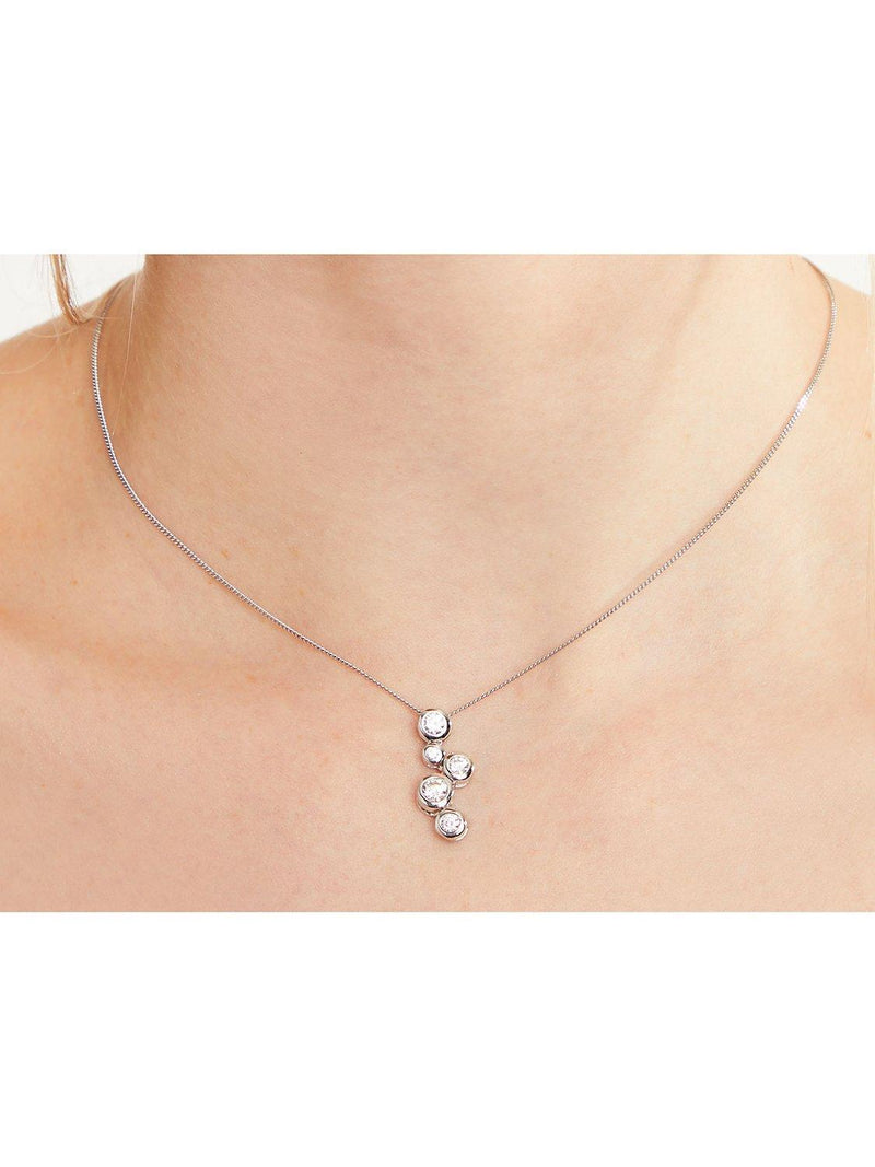 Jools by Jenny Brown cubic zirconia bubble pendant necklace (British brand)