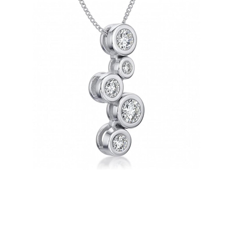 Jools by Jenny Brown cubic zirconia bubble pendant necklace (British brand)