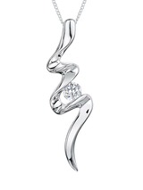 John Lewis Jools by Jenny Brown Cubic Zirconia Flash Pendant Necklace, Silver- Buy online at McGrocer