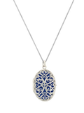 Nina B locket pendant necklace silver, UK version