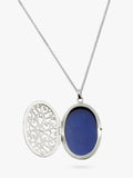 Nina B locket pendant necklace silver, UK version