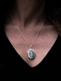 Nina B locket pendant necklace silver, UK version