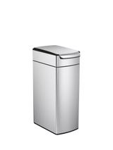 John Lewis Simplehuman Slim Touch Bar Bin Brushed Stainless Steel Kitchen Bin 40L- Buy online at McGrocer