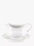 Portmeirion porcelain sauce and gravy boat with stand (British brand)