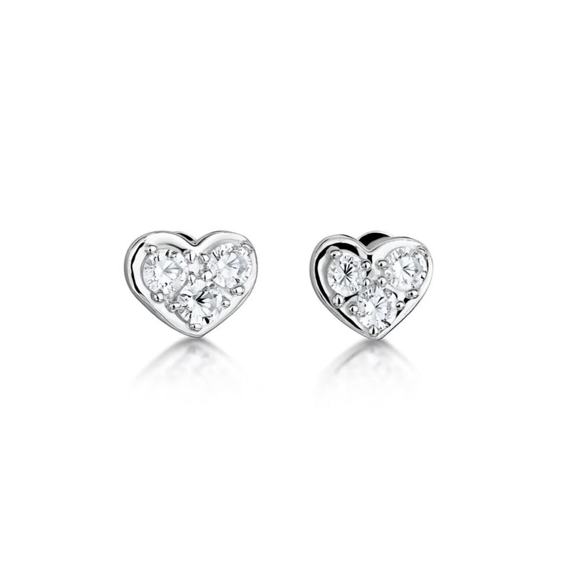 Jools by Jenny Brown heart stud earrings 0.7cm (British brand)
