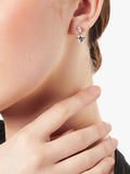 Jools by Jenny Brown silver drop earrings with cubic zirconia (British brand)