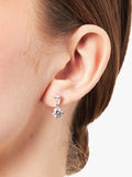 Jools by Jenny Brown silver drop earrings with cubic zirconia (British brand)