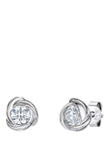 Jools by Jenny Brown infinity cubic zirconia stud earrings silver, imported from the UK