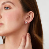 Jools by Jenny Brown infinity cubic zirconia stud earrings silver, imported from the UK