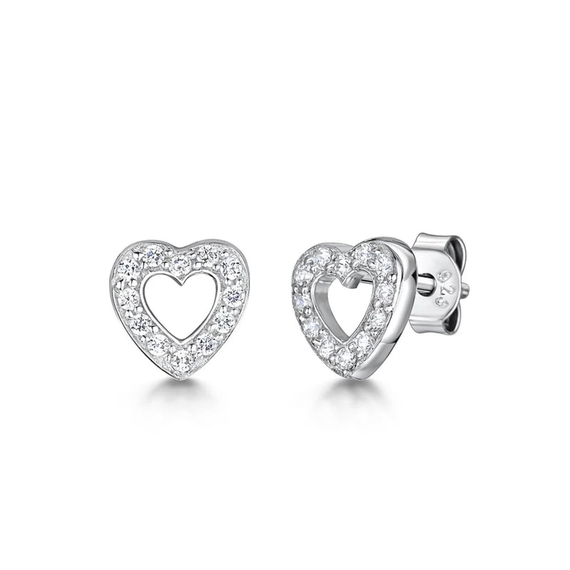 Jools by Jenny Brown heart stud earrings 0.8 cm (British brand)