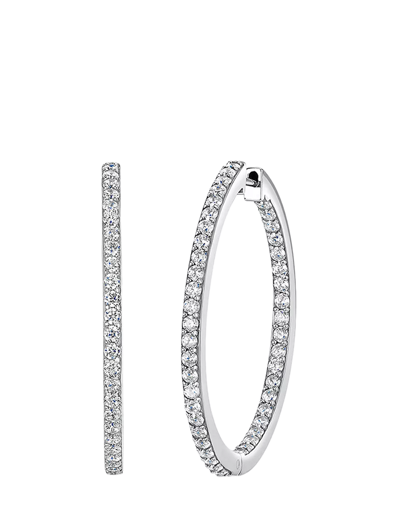 Jools by Jenny Brown 35mm Cubic Zirconia Hoop Earrings