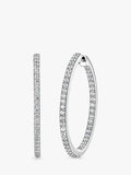 Jools by Jenny Brown cubic zirconia hoop earrings 35mm, imported from the UK