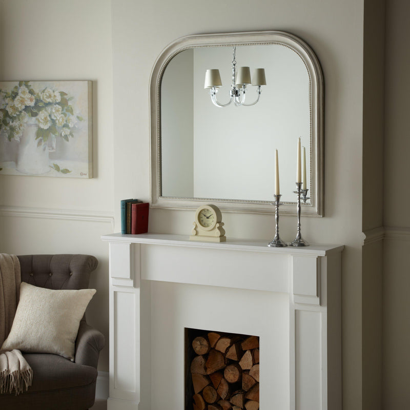 John Lewis overmantel mirror cream distressed finish (British brand)