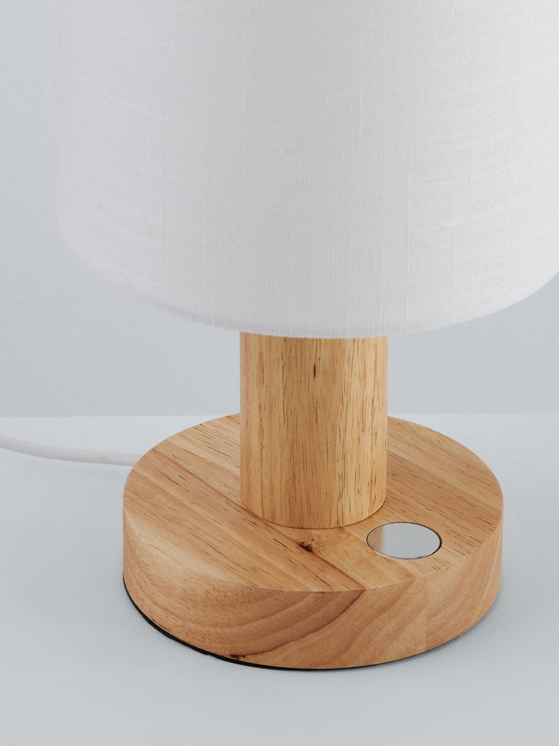 John Lewis Slater wood touch table lamp, UK version