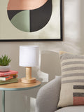 John Lewis Slater wood touch table lamp, UK version