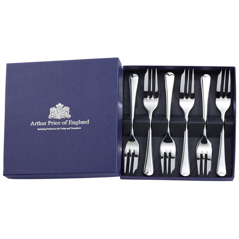 Arthur Price Old English stainless steel pastry forks set of 6 - British product