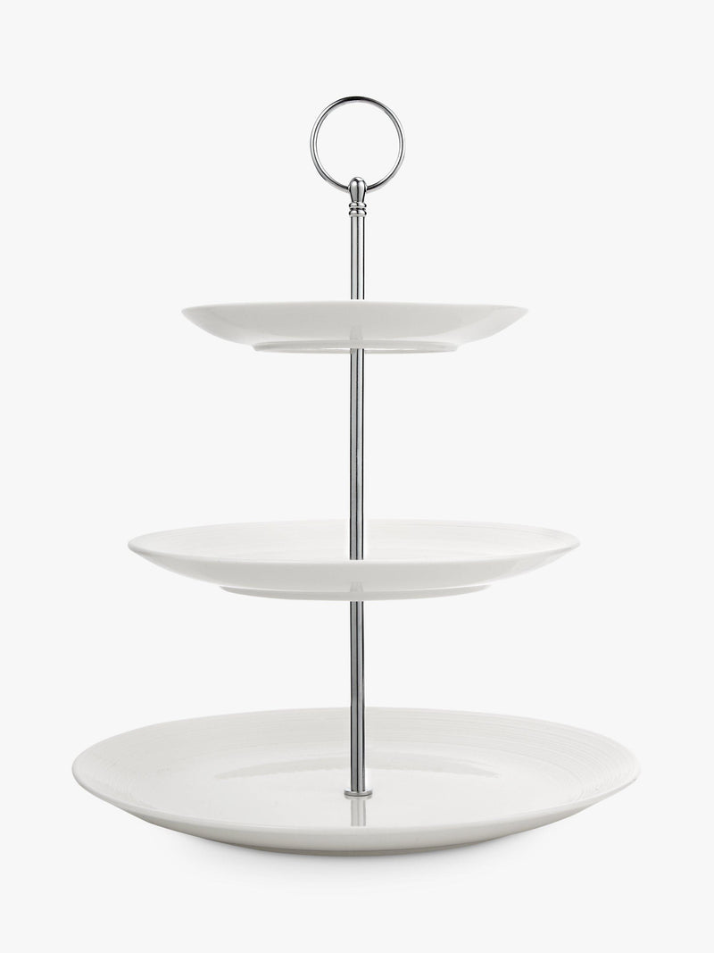 John Lewis fine china 3 tier cake stand in natural finish, UK version