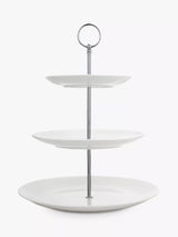 John Lewis Fine China 3 Tier Cake Stand with Natural Finish- Buy online at McGrocer