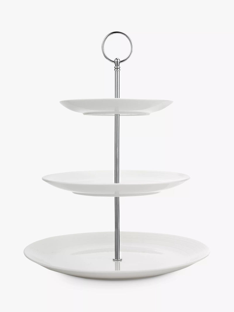 John Lewis fine china 3 tier cake stand in natural finish, UK version
