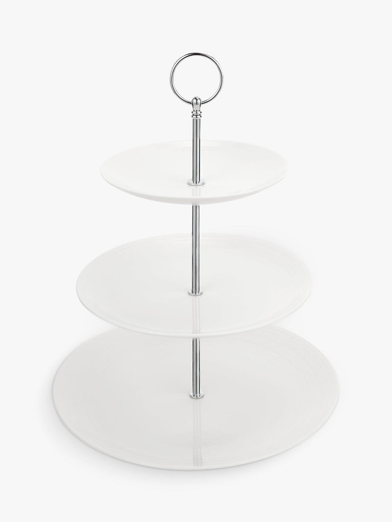 John Lewis fine china 3 tier cake stand in natural finish, UK version