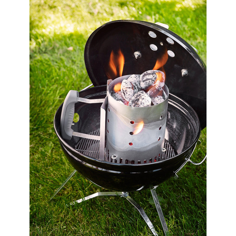 Weber Rapidfire Compact Chimney Starter 20cm tall, imported from the UK