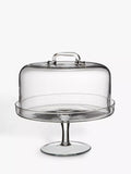 LSA International glass cake stand and dome 26.5cm, imported from the UK