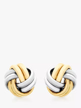 John Lewis IBB 9ct Gold Small Knot Stud Earrings- Buy online at McGrocer