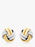 IBB 9ct gold small knot stud earrings, imported from the UK