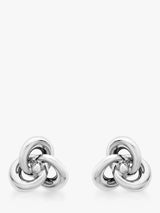 John Lewis IBB 9ct White Gold Knot Stud Earrings 8mm- Buy online at McGrocer