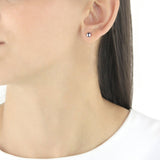 IBB 9ct white gold ball stud earrings 0.5cm (British brand)