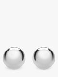 IBB 9ct white gold ball stud earrings 7mm - British product