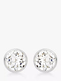 IBB 9ct white gold cubic zirconia stud earrings - British product