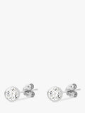 IBB 9ct white gold cubic zirconia stud earrings - British product