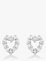 John Lewis IBB 9ct White Gold Small Heart Stud Earrings- Buy online at McGrocer