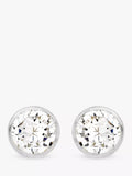 IBB 9ct white gold cubic zirconia stud earrings - British product