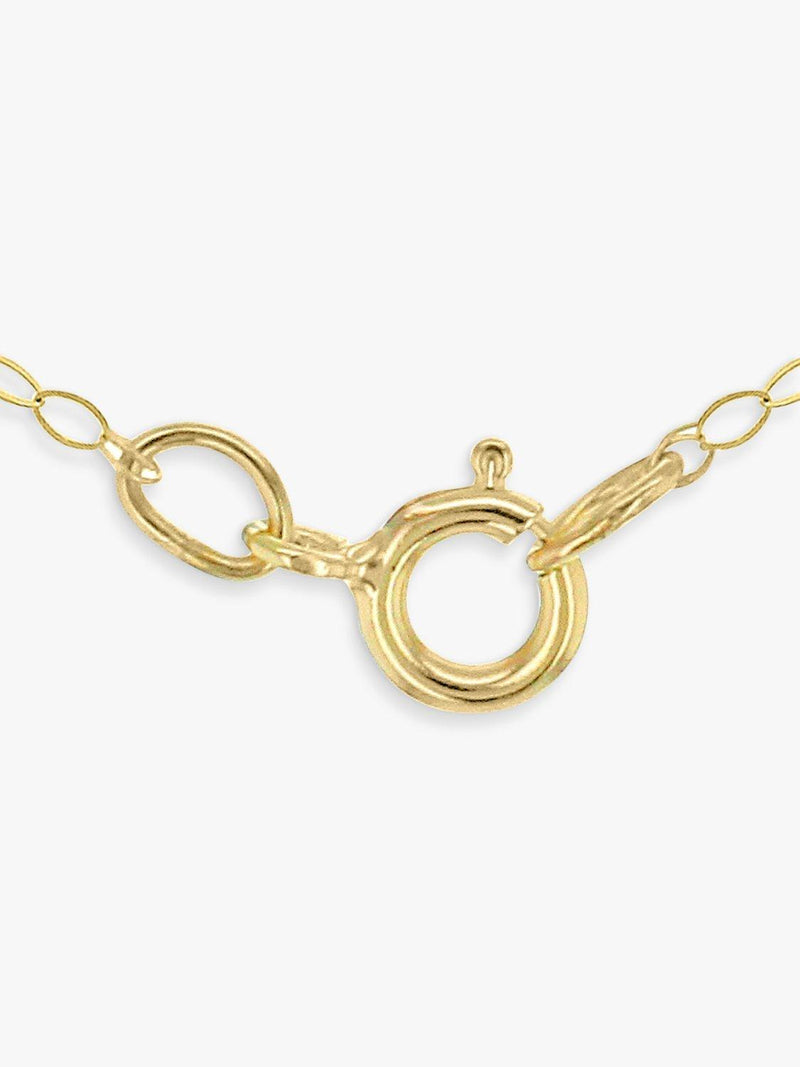 IBB 9ct yellow gold cross pendant necklace on chain (British brand)